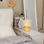 Nordic Creamy Yellow Mushroom Bedside Lamp