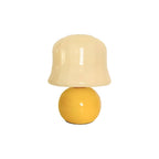 Nordic Creamy Yellow Mushroom Bedside Lamp