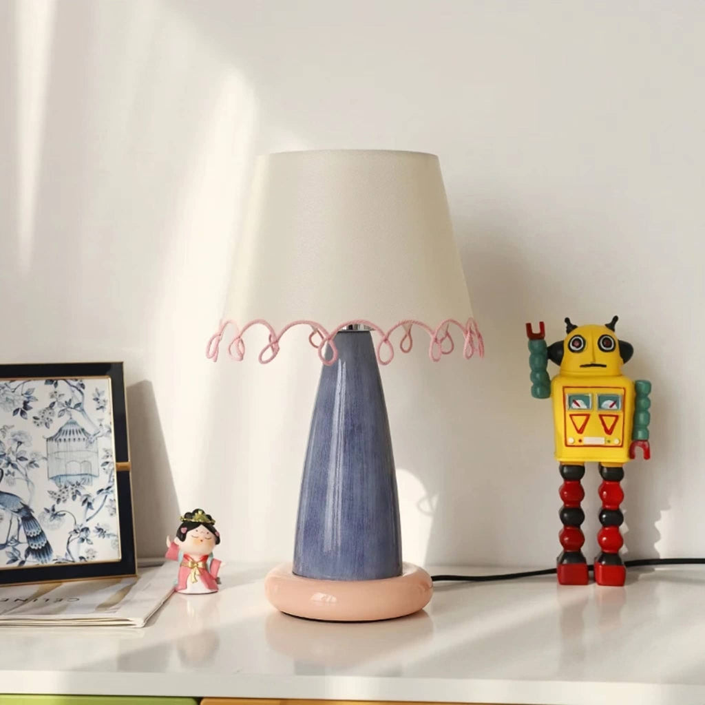 Nordic Dreamy Cream Cloth Table Lamp