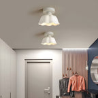 Nordic Ruffle White Ceramic Ceiling Light