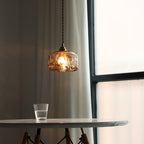 Nordic Vintage Brass Glass Pendant Light