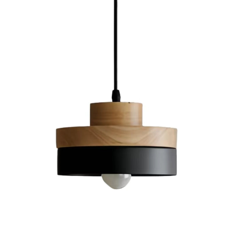 Nordic Two Tone Metal Wood Pendant Light
