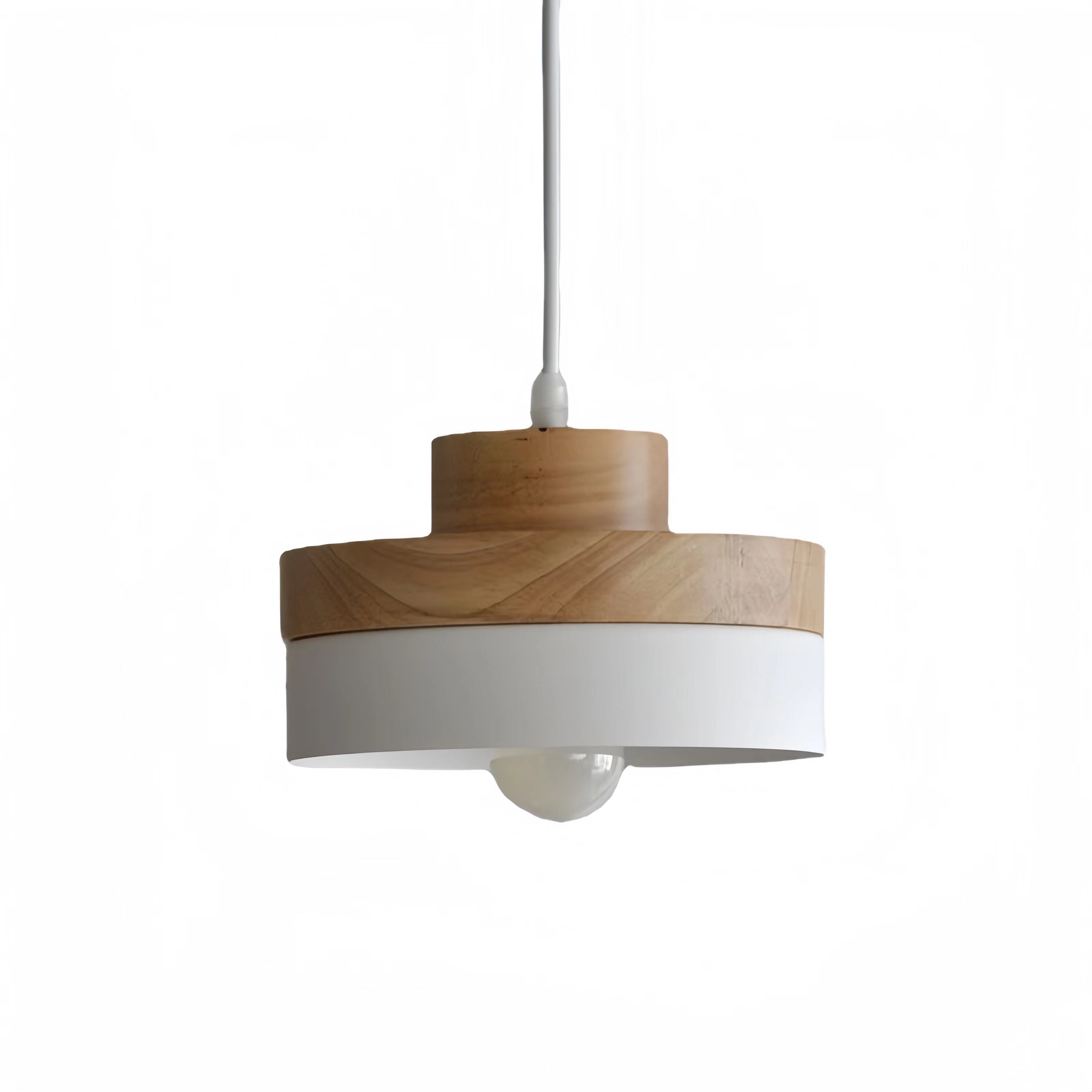 Nordic Two Tone Metal Wood Pendant Light