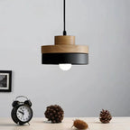 Nordic Two Tone Metal Wood Pendant Light