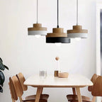 Nordic Two Tone Metal Wood Pendant Light