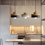 Nordic Two Tone Metal Wood Pendant Light