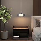 Italian Disc Smoke Grey Glass Pendant Light