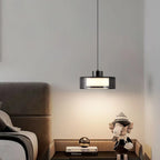 Italian Disc Smoke Grey Glass Pendant Light