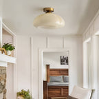 Nordic Bauhaus Pumpkin Glass Ceiling Light
