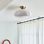 Nordic Bauhaus Pumpkin Glass Ceiling Light