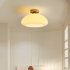 Nordic Bauhaus Pumpkin Glass Ceiling Light