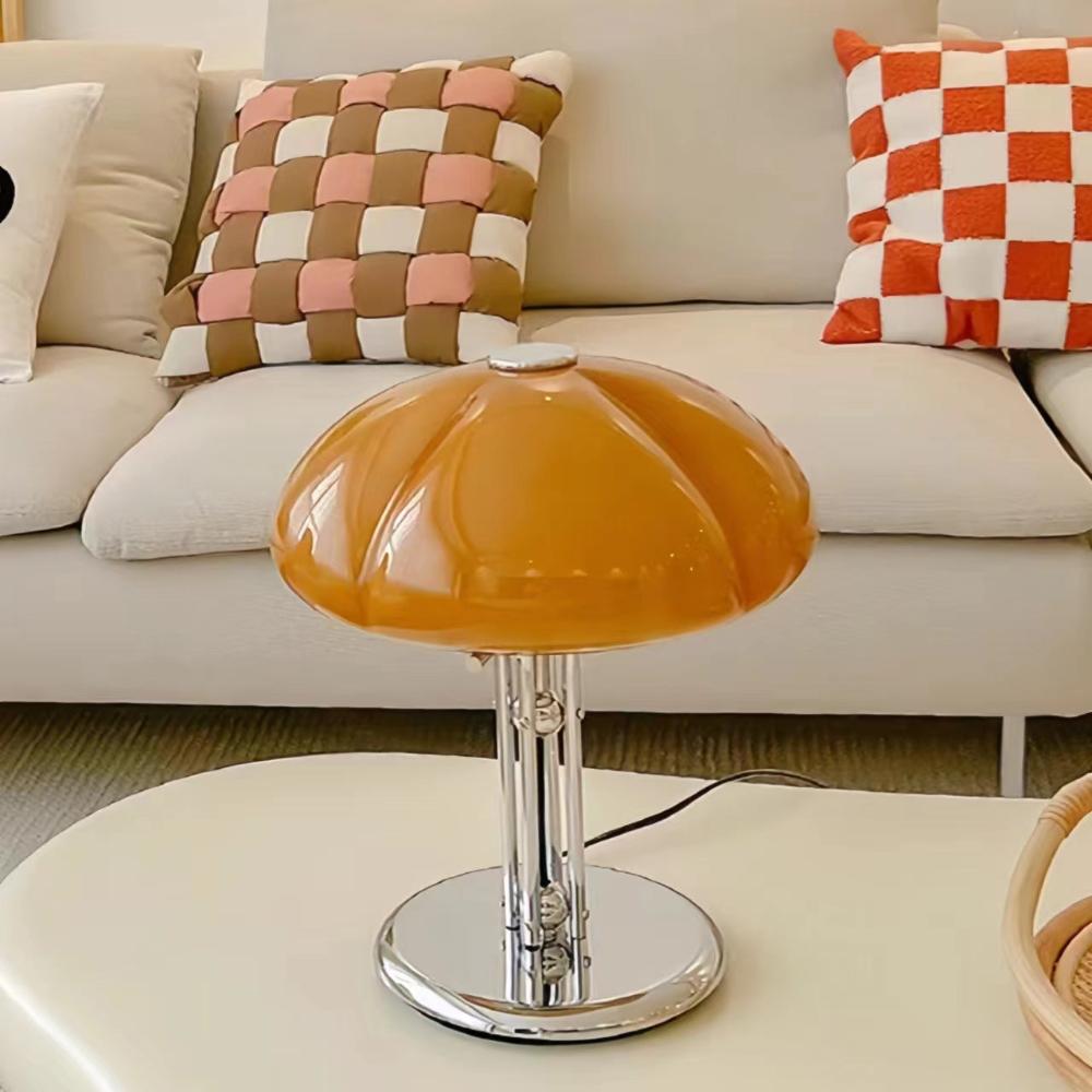 Nordic Bauhaus Pumpkin Glass Table Lamp
