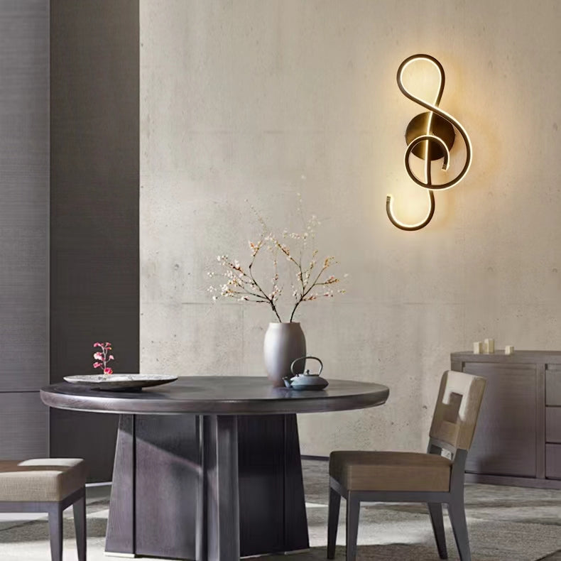 Nordic Creative Musical Note Wall Light