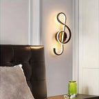Nordic Creative Musical Note Wall Light