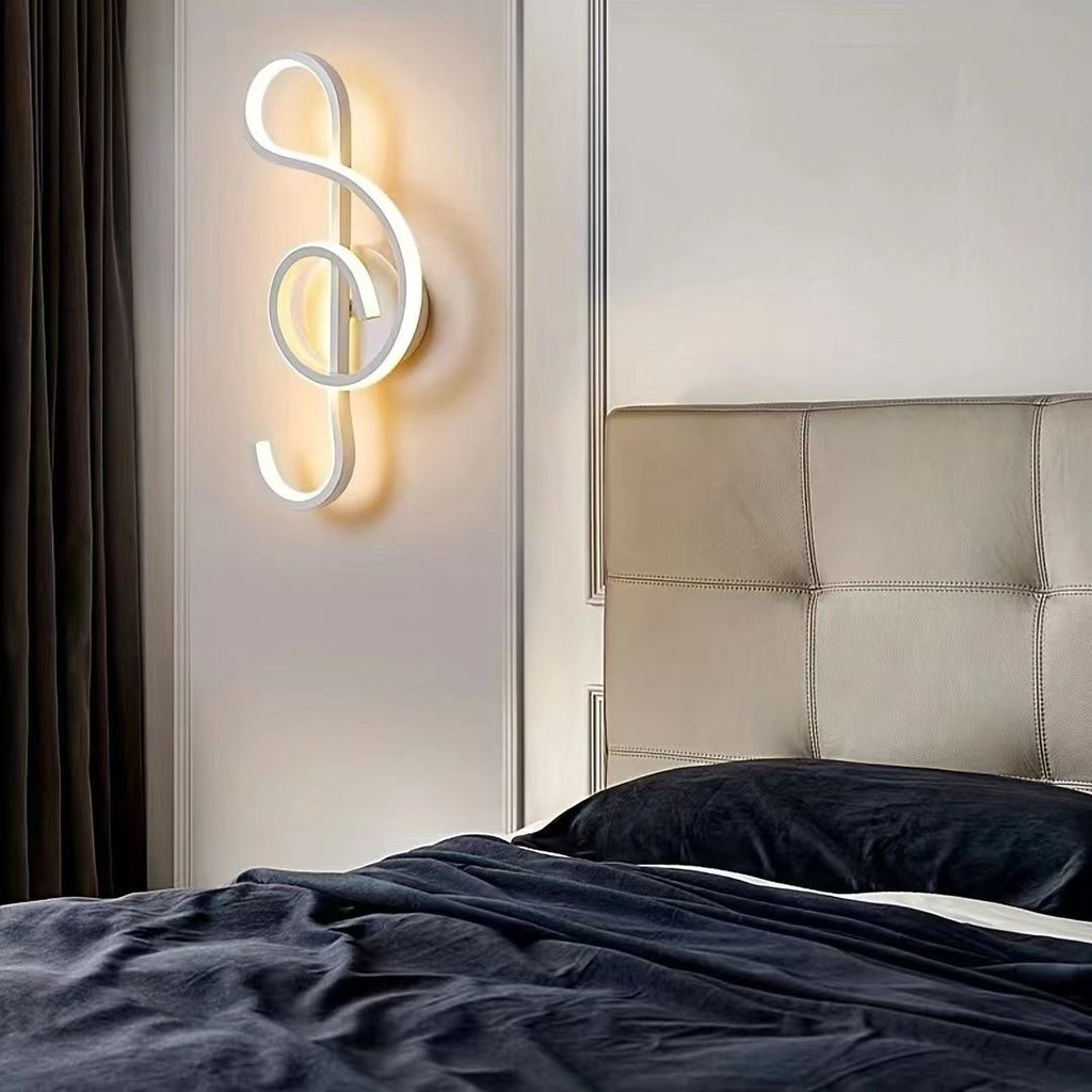 Nordic Creative Musical Note Wall Light