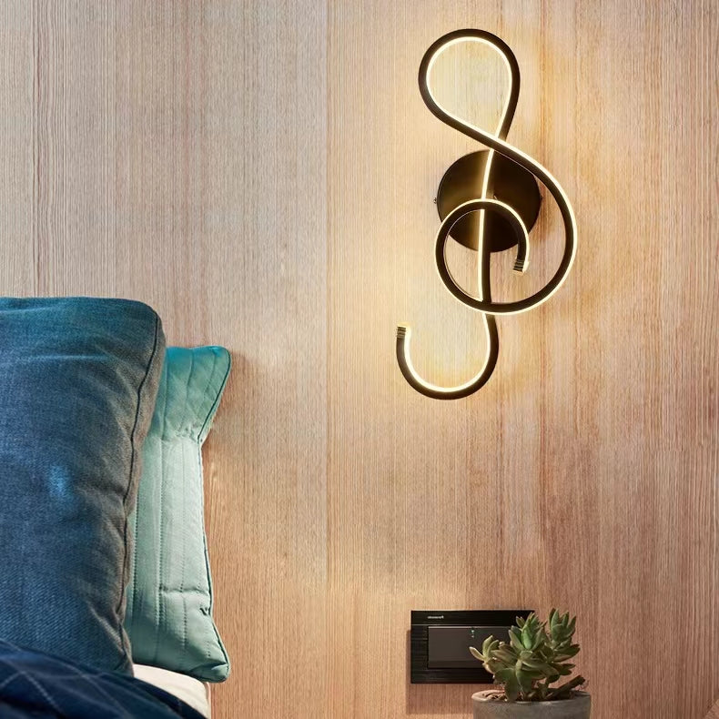 Nordic Creative Musical Note Wall Light