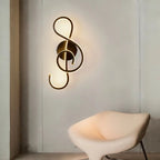 Nordic Creative Musical Note Wall Light