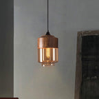 Nordic Industrial Amber Glass Pendant Light