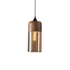 Nordic Industrial Amber Glass Pendant Light