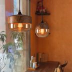 Nordic Industrial Amber Glass Pendant Light