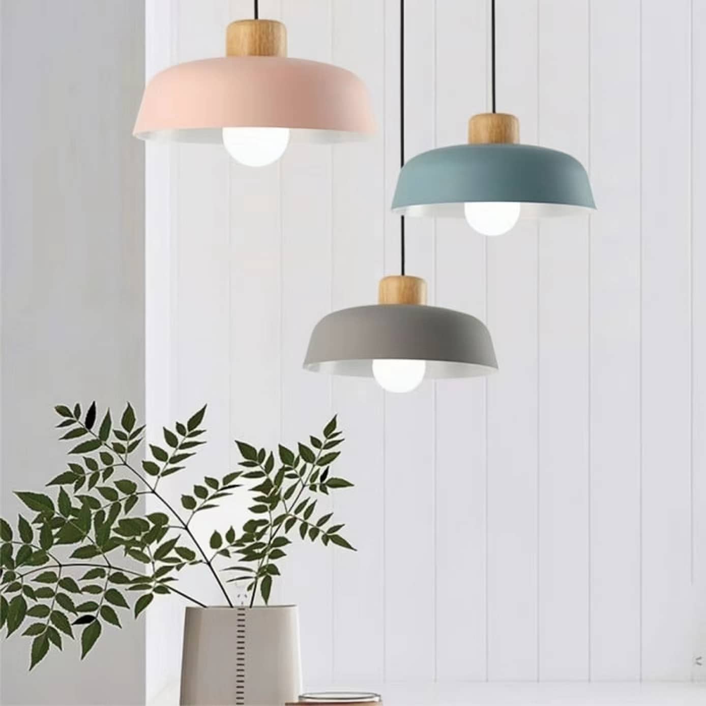 Nordic Macaron Bowl Shaped Pendant Light