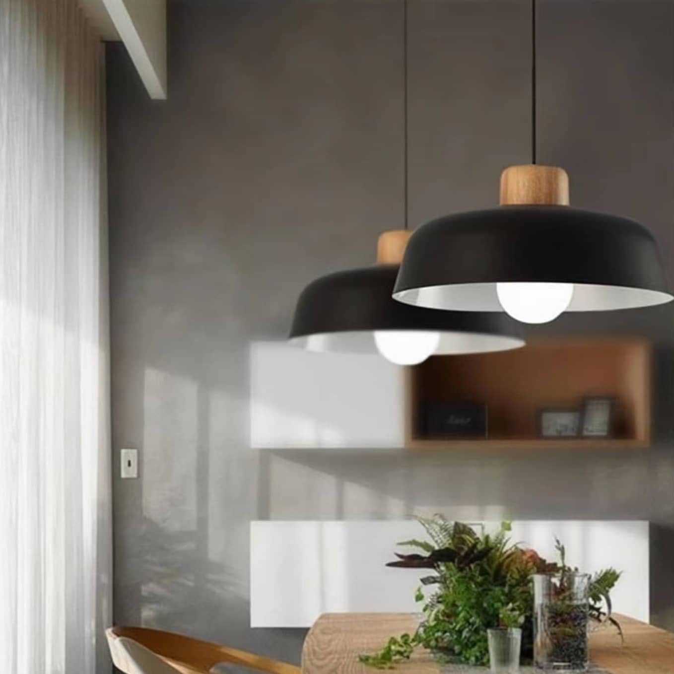 Nordic Macaron Bowl Shaped Pendant Light