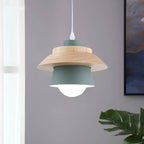 Rustic Macaron Geometric Wooden Pendant Light