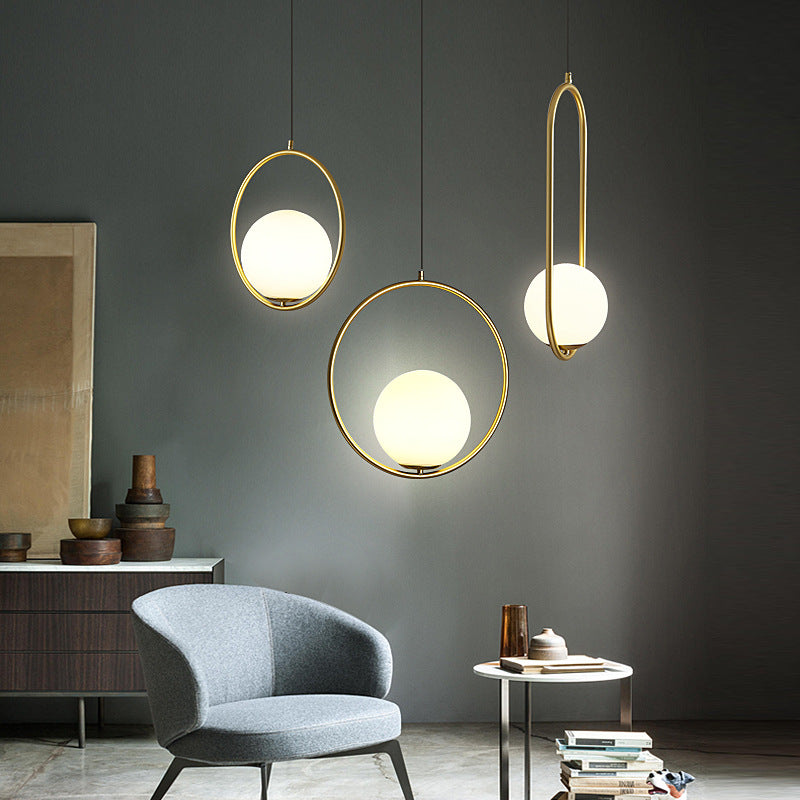 Nordic Mila Glass Globe Pendant Light