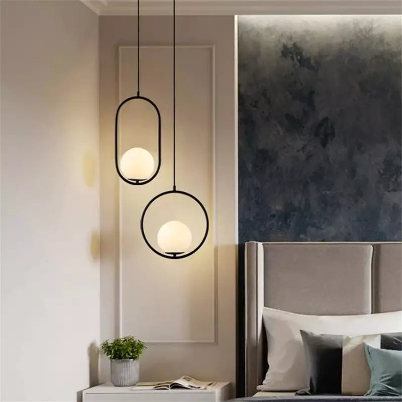 Nordic Mila Glass Globe Pendant Light