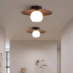 Japanese Style Disc Sphere Ceiling Light