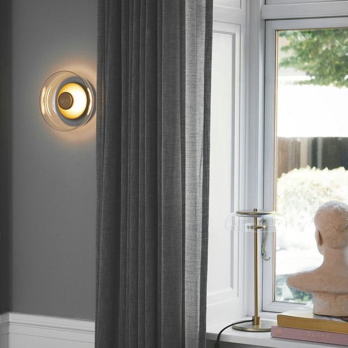 Nordic Blossi Disc LED Glass Wall Light