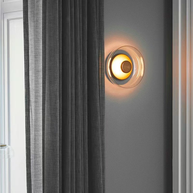 Nordic Blossi Disc LED Glass Wall Light