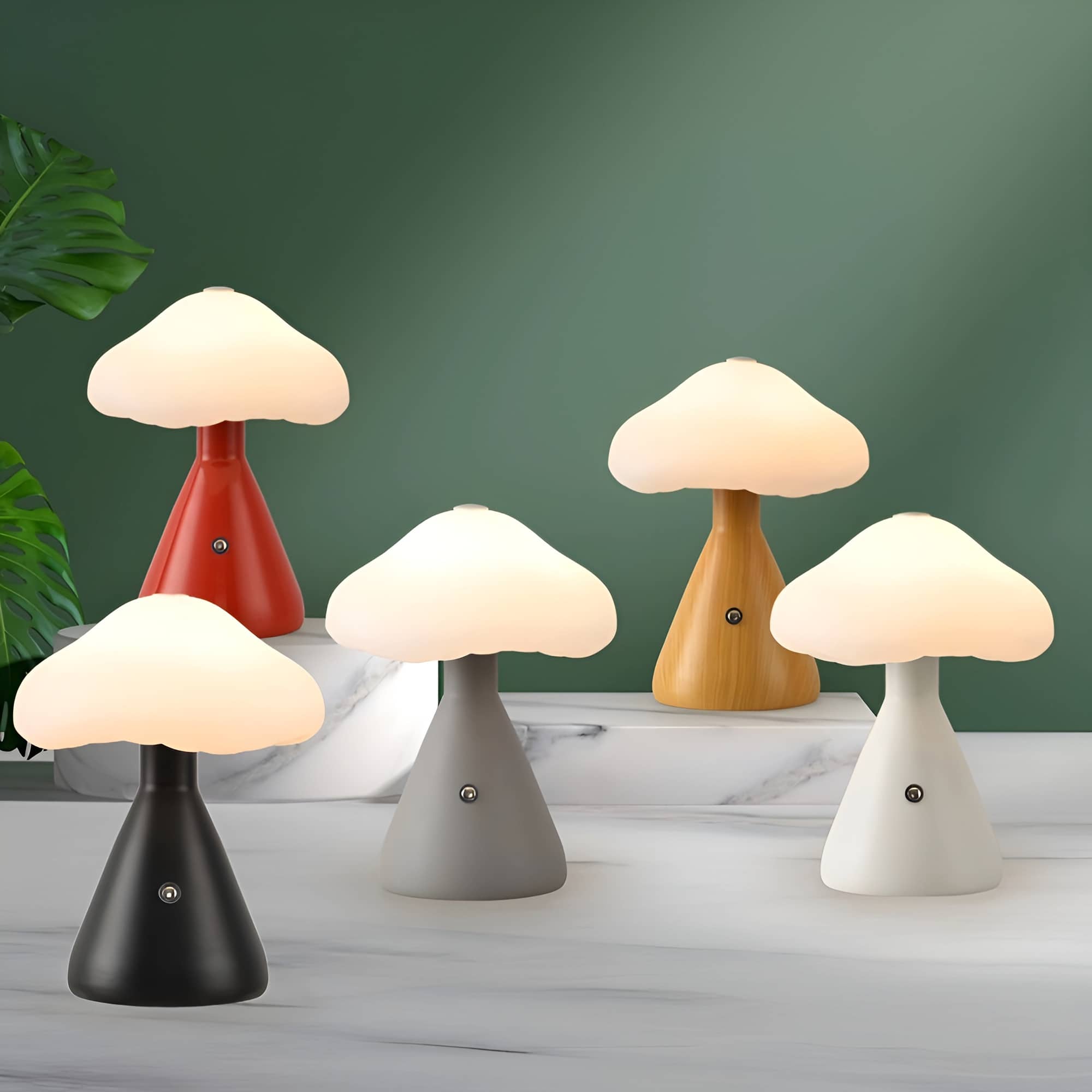 Modern Rechargeable Mushroom Shaped Table Lamp