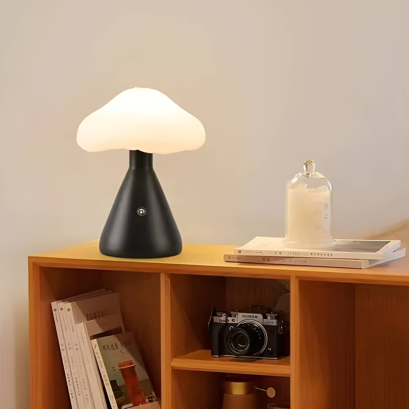 Modern Rechargeable Mushroom Shaped Table Lamp