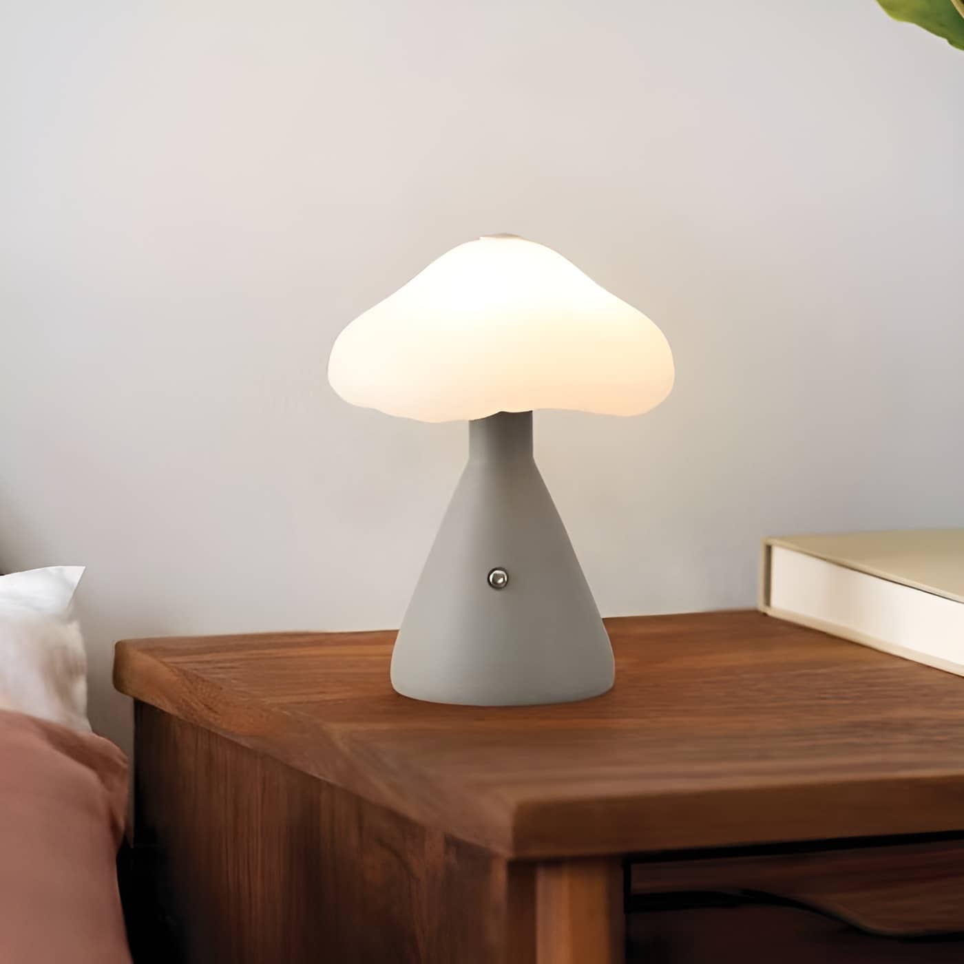 Modern Rechargeable Mushroom Shaped Table Lamp