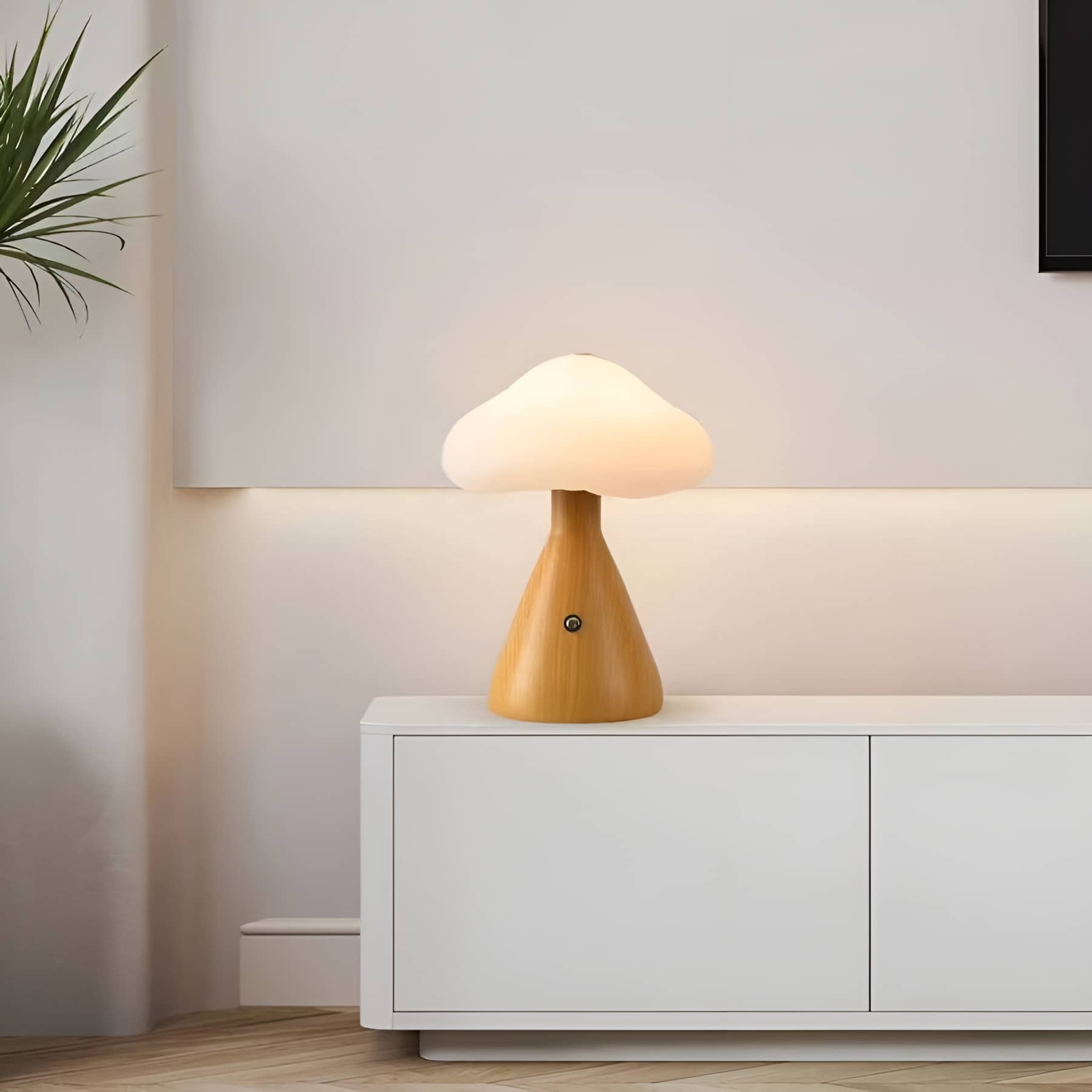 Modern Rechargeable Mushroom Shaped Table Lamp