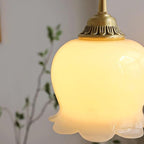 Nordic Resin Cream Flower Pendant Light