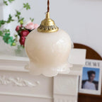 Nordic Resin Cream Flower Pendant Light