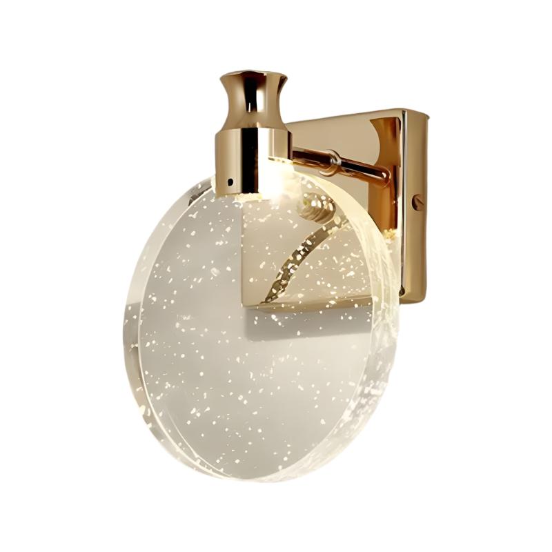 Nordic Style Crystal Creative Round Wall Light
