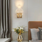 Nordic Style Crystal Creative Round Wall Light