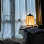 Rechargeable Japanese Lantern Wooden Table Lamp