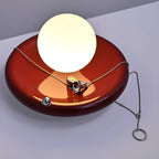 Rechargeable Iron Glass Spherical Table Lamp