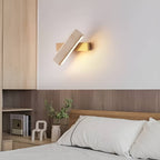 Rectangular Travertine Rustic Wall Light for Bedroom