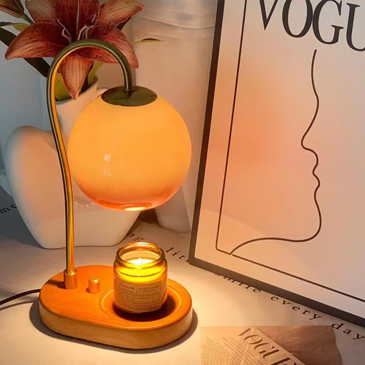 Retro Bauhaus Orange Candle Warmer Lamp