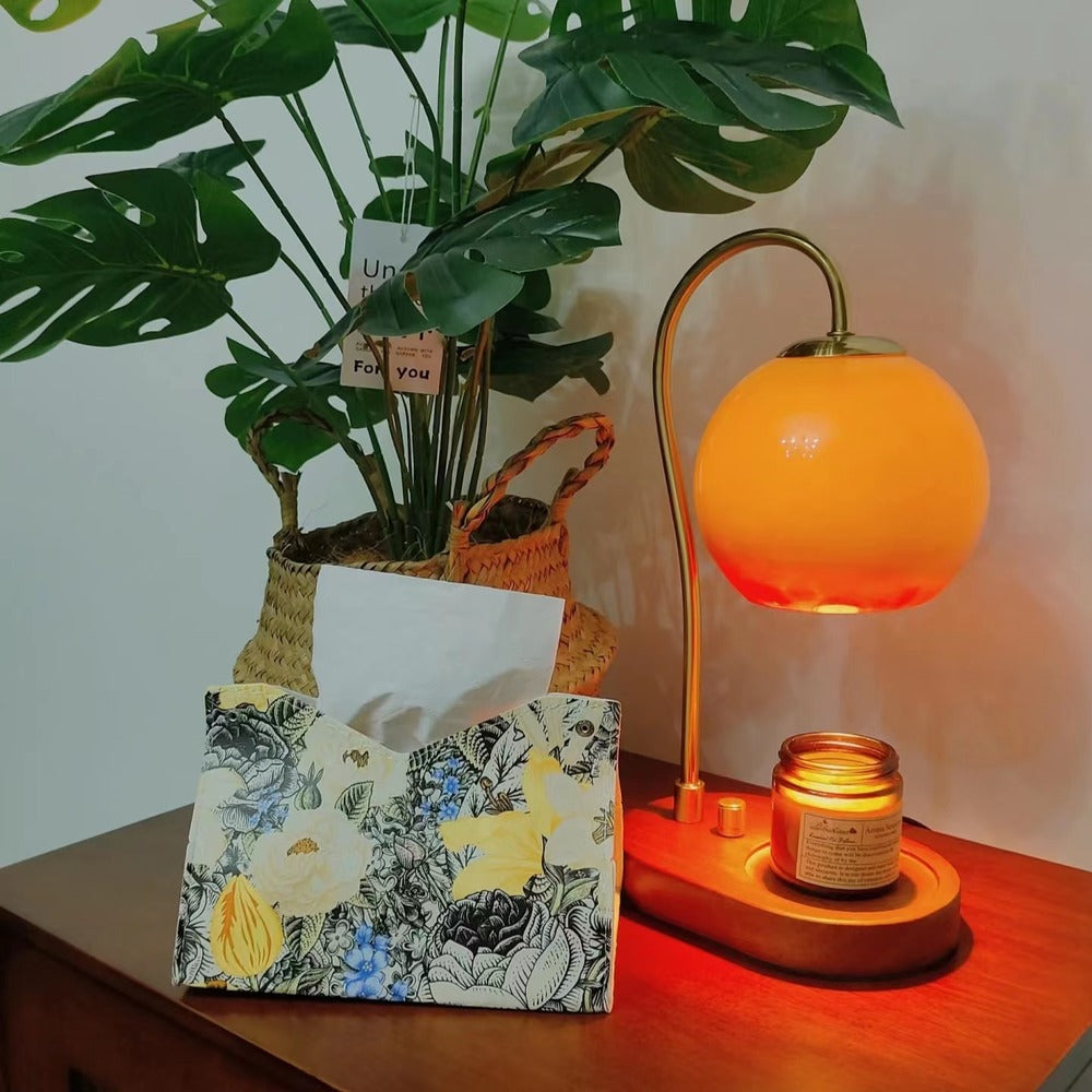 Retro Bauhaus Orange Candle Warmer Lamp