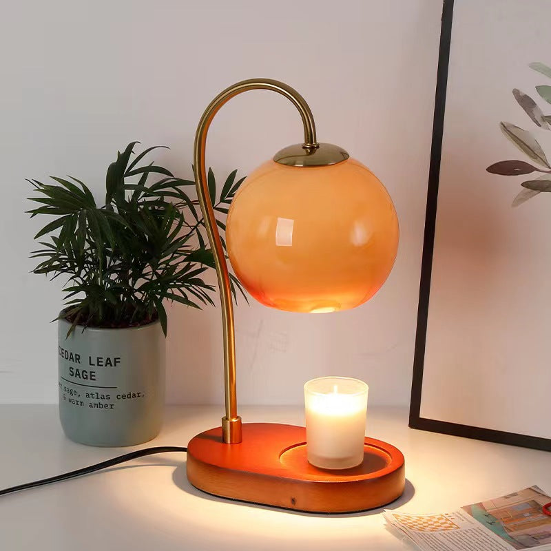Retro Bauhaus Orange Candle Warmer Lamp