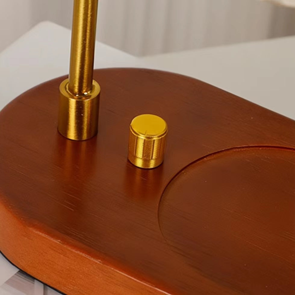 Orangefarbene Retro-Kerzenwärmerlampe im Bauhaus-Stil