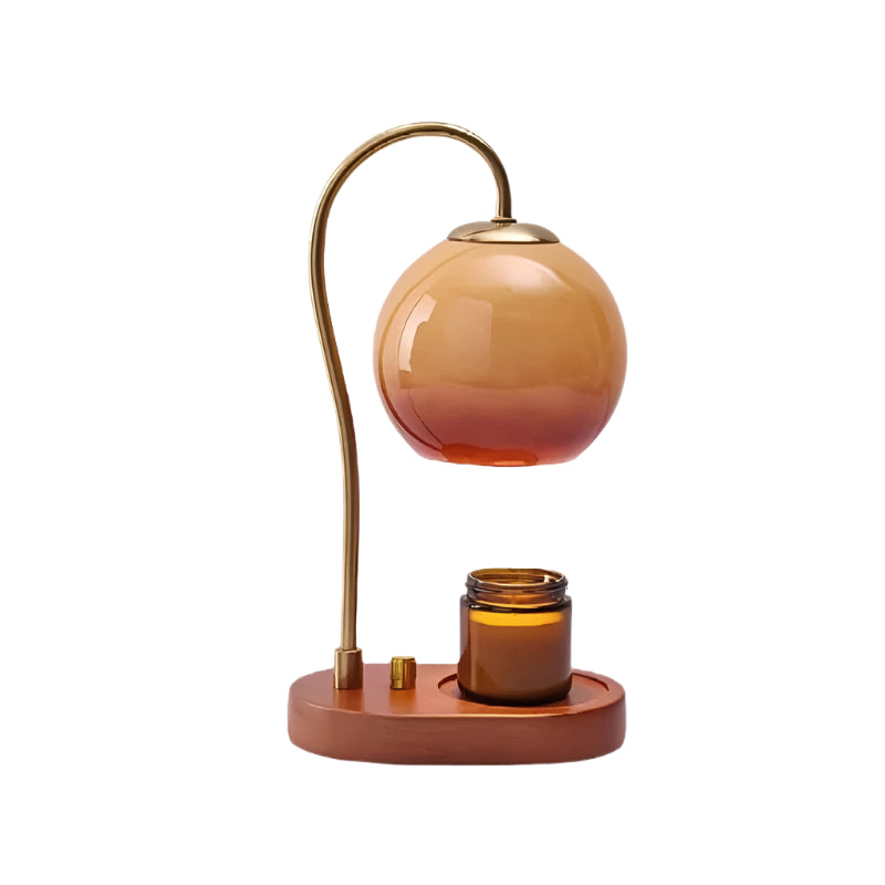 Retro Bauhaus Orange Candle Warmer Lamp