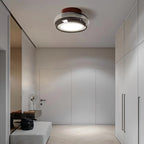 Retro Bauhaus Amber Glass Ceiling Light