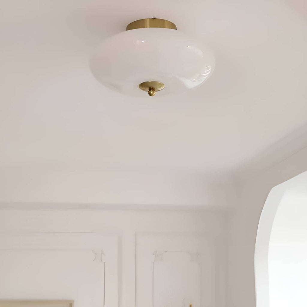 Retro Bauhaus Dome Glass Ceiling Light